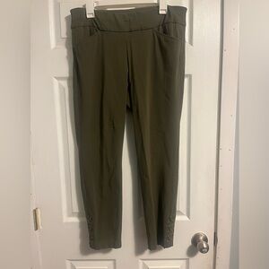 Christopher & Banks Signature Slimming Olive Trousers